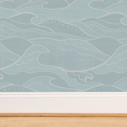 Steve's Waves, Sea Spray  Wallpaper bykatie_hayes516USD2030-01-01$516.00Or 4 interest-free instal... | Spoonflower