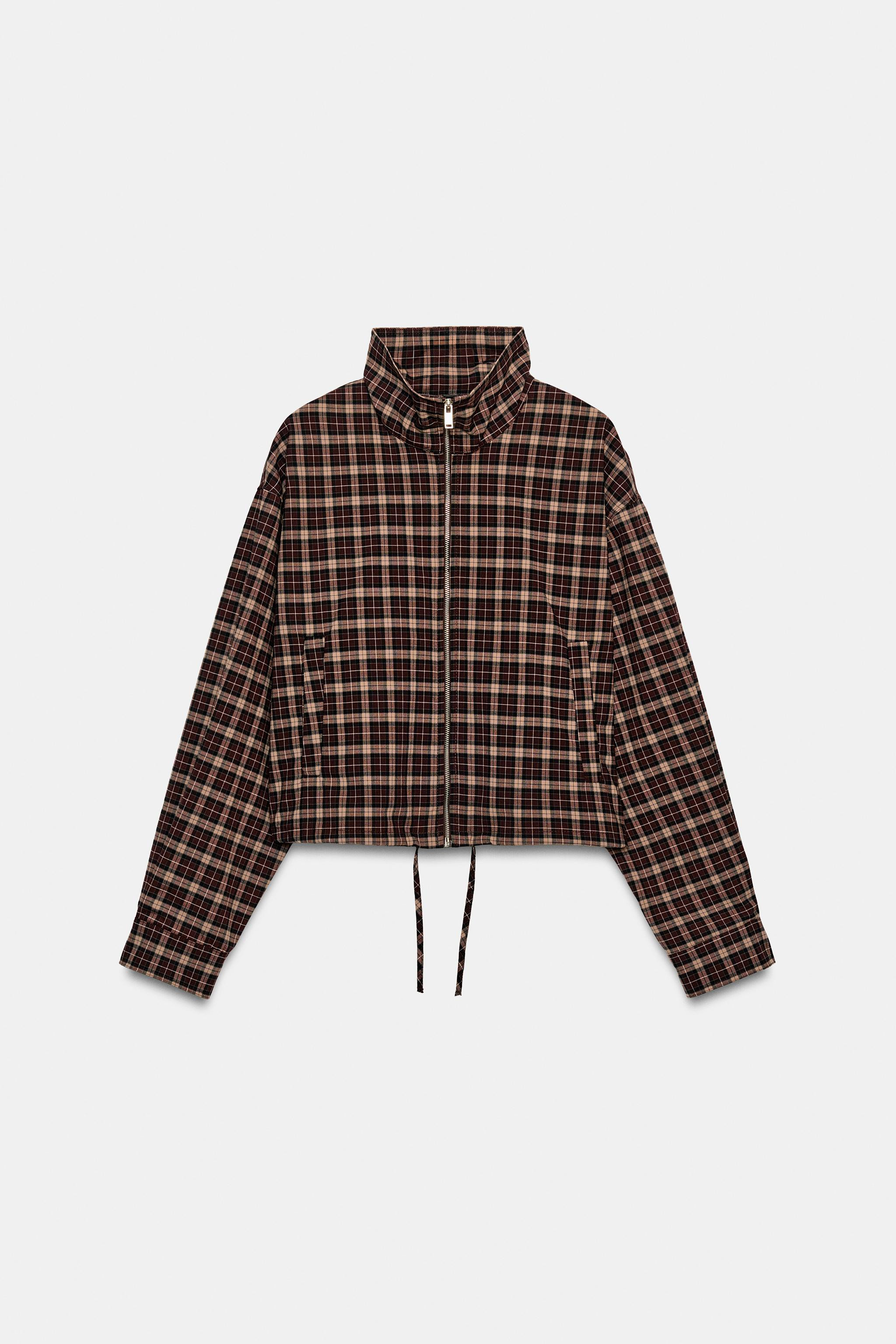 PLAID ZIP-UP JACKET | Zara US