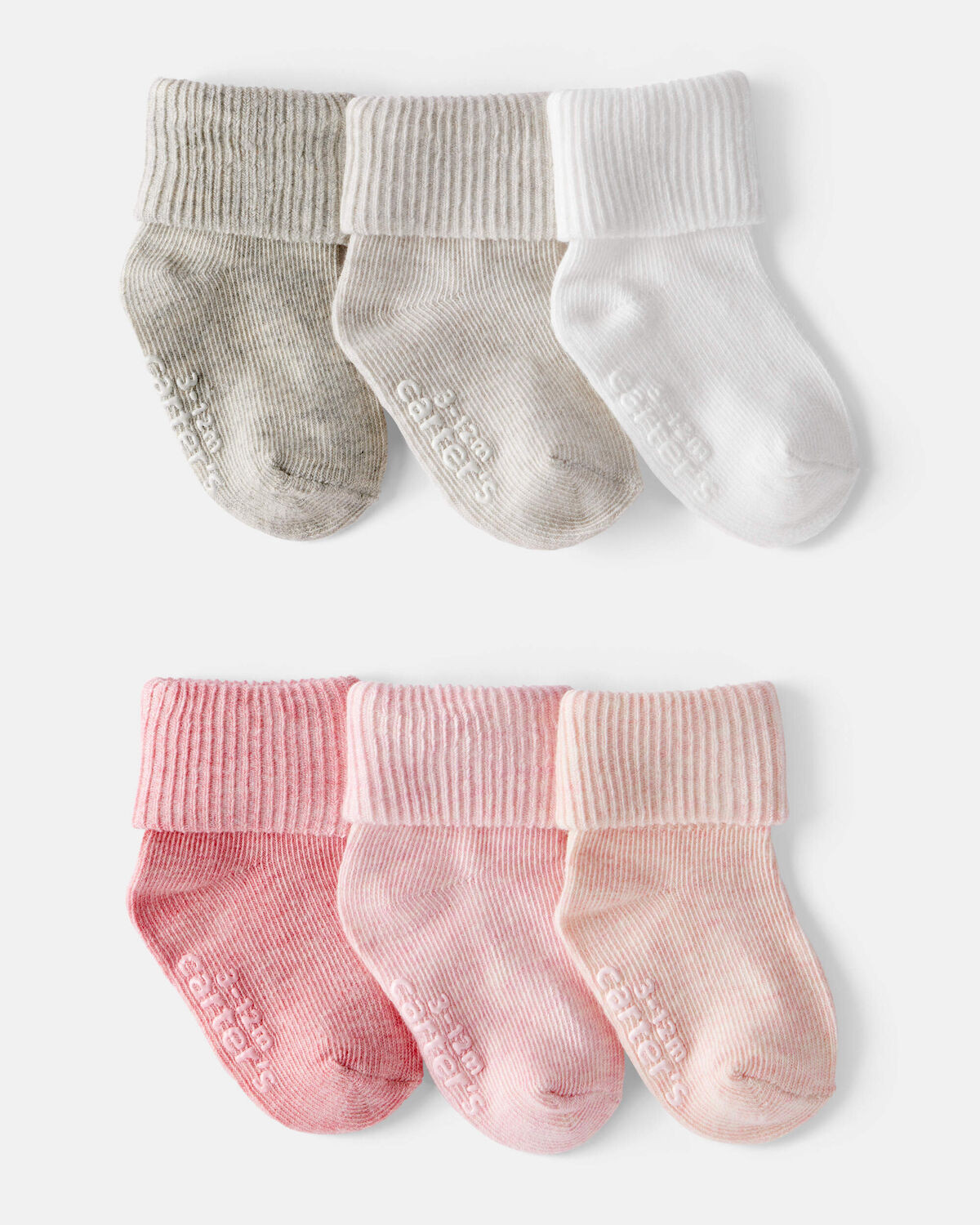 Baby Girl 6-Pack Socks - White/Pink | Carter's Inc