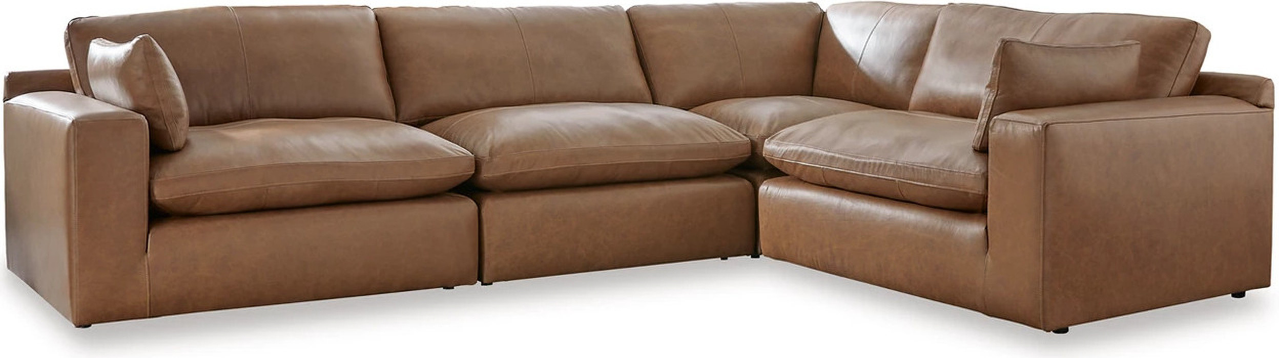 Emilia 4-Piece Sectional In Caramel | 1stopbedrooms