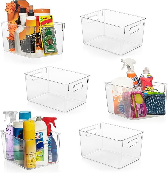 ClearSpace Plastic Bins – Perfect Kitchen Organization or Pantry Storage – Fridge Organizer, ... | Amazon (US)