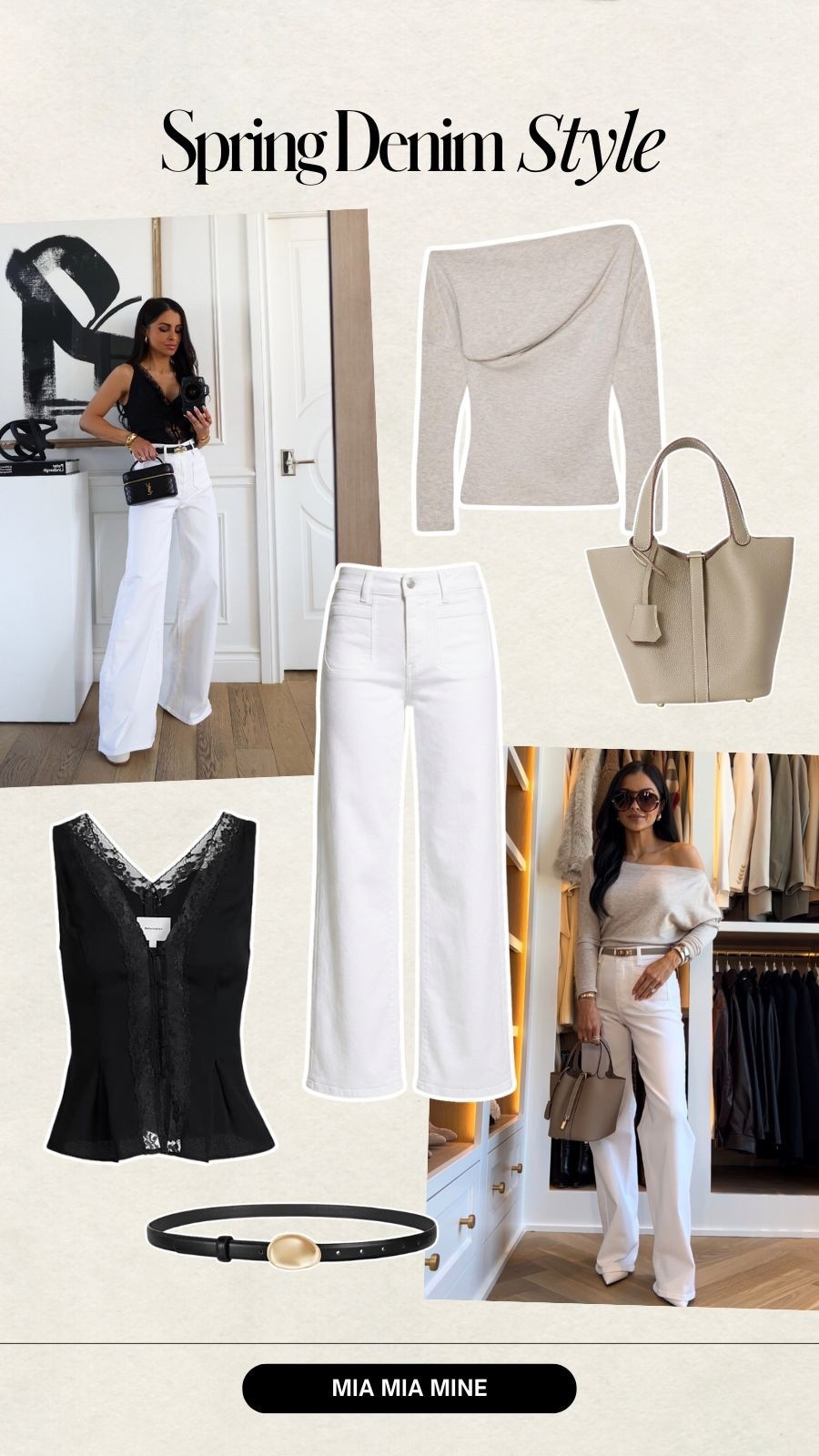 Spring outfit ideas / date night outfits
Found my frame white jeans on sale! Save 15% off at revolve!
Reformation lace top
Zara off shoulder top
Amazon designer inspired handbag 

#LTKSaleAlert #LTKOver40 #LTKPetite