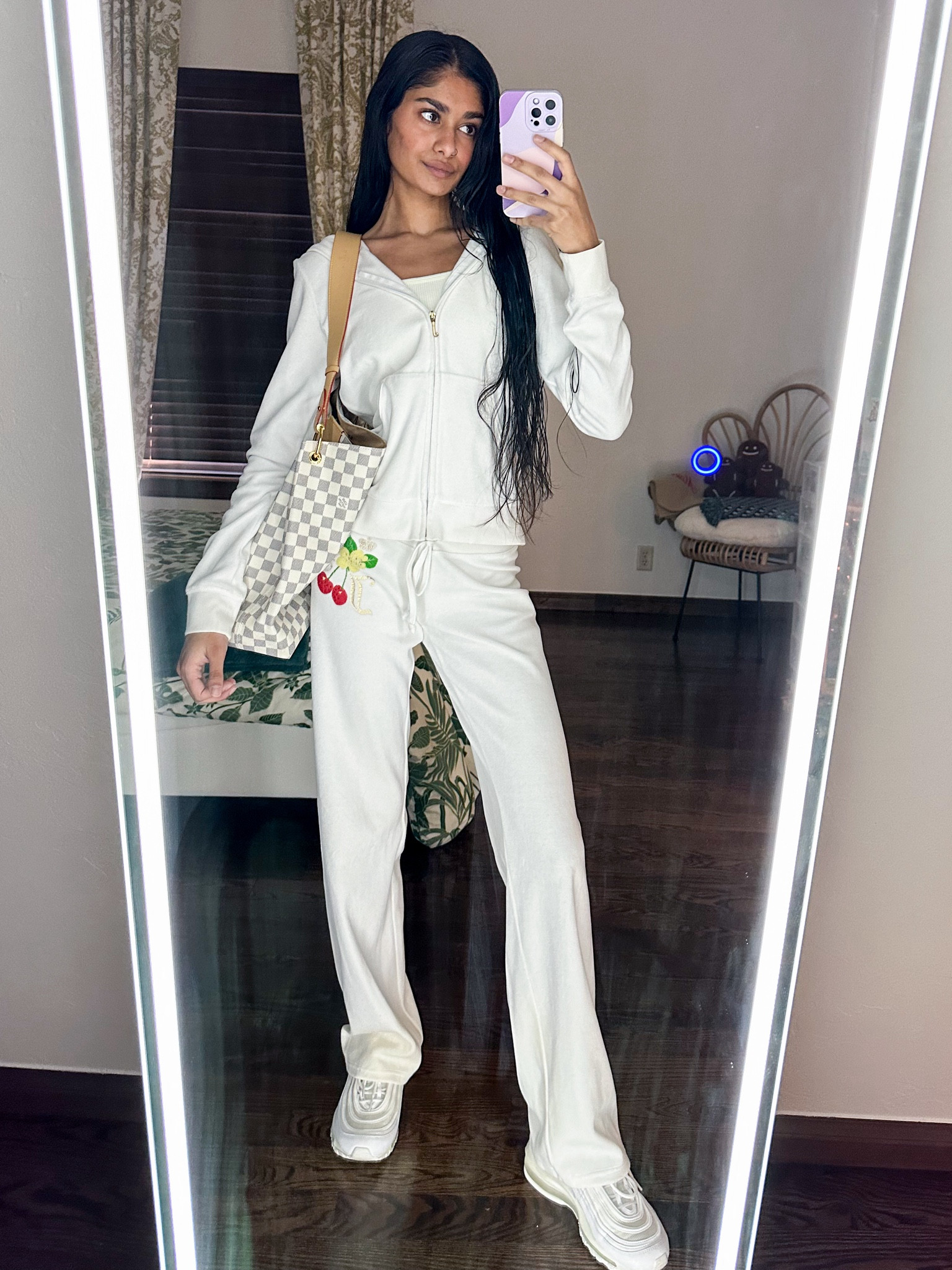 Track suit: Juicy Couture 
Shoes: Nike
Bag: Louis Vuitton 

#LTKstyletip #LTKover40 #LTKGiftGuide