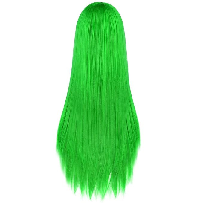 32'' Women's Cosplay Wig Hair Wig Long Straight Costume Party Full Wigs Grass Green | Amazon (US)