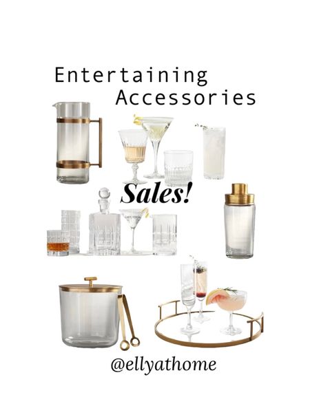 Elegant holiday, Christmas entertaining accessories on sale from Pottery Barn with glass and brass details on the Bleeker collection bare ware, martini pitcher, glass tray, ice bucket, cocktail shaker, with Sutton glassware, Library glassware on sale, clearance. Christmas, holiday, New Year’s Eve, party, entertaining, home decor accessories. Sales alert. 



#LTKhome #LTKsalealert #LTKunder50