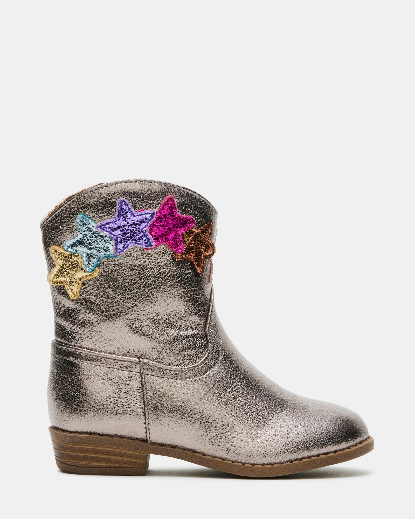 Toddlers' TRINESA Pewter Girls' Western Ankle Boot | Steve Madden (US)