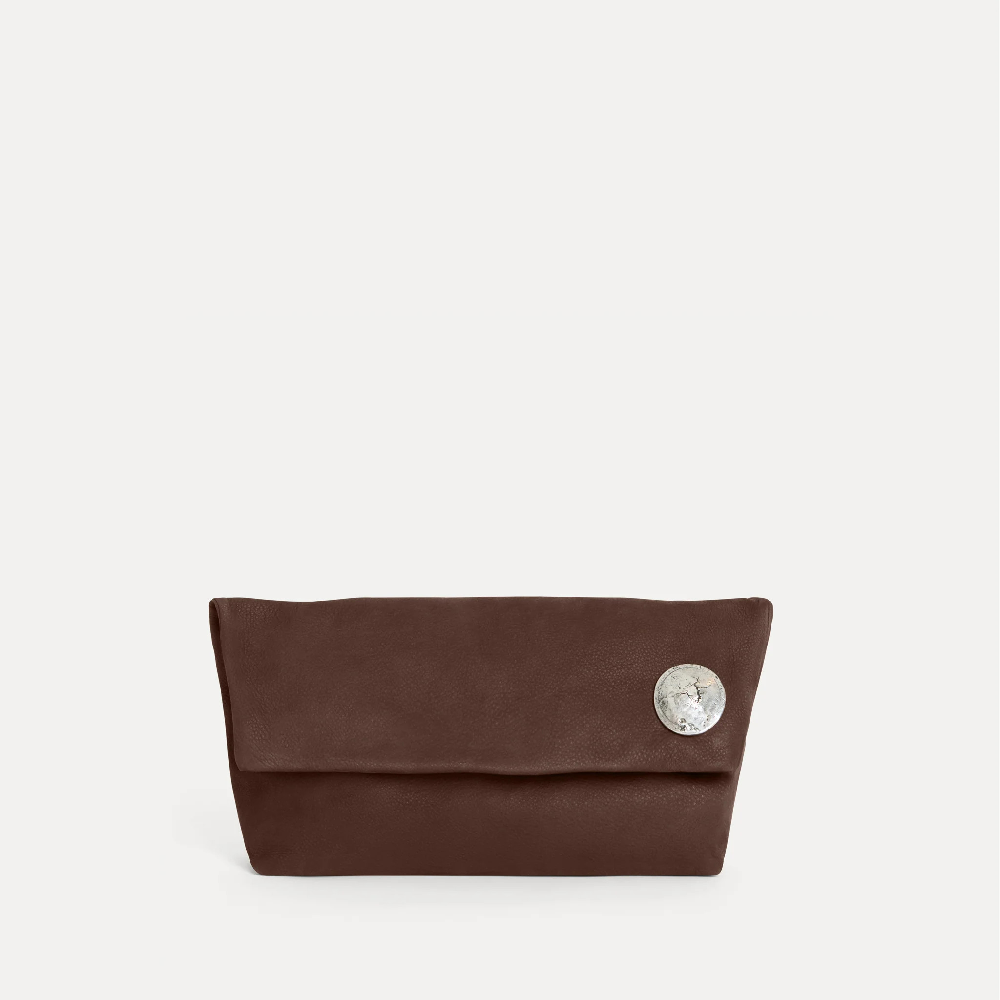 Vesta Clutch Chocolate Nubuck | Streets Ahead Inc