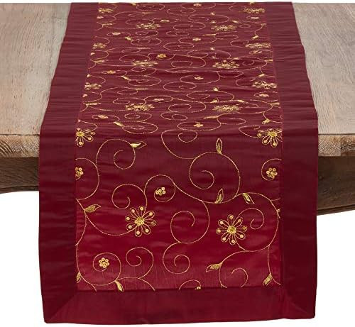 Embroidered And Sequined Table Runner In Festive Tones | Amazon (US)