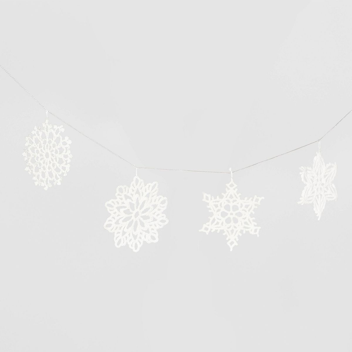 72" Fabric Snowflake Garland White - Wondershop™ | Target