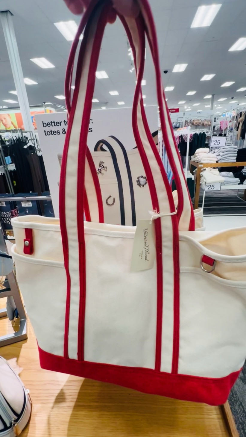 Just looked and it’s actually on sale rn + comes in more colors and they have bag charms and pins that are so cute and adorable!! Very good dupe to the bean boat tote 🫶🏻 And the price is unbeatable!!

🫶🏻#boattote #llbeantote #llbean #dupe #targetfinds 

@target 

#LTKBeauty #LTKSaleAlert #LTKStyleTip