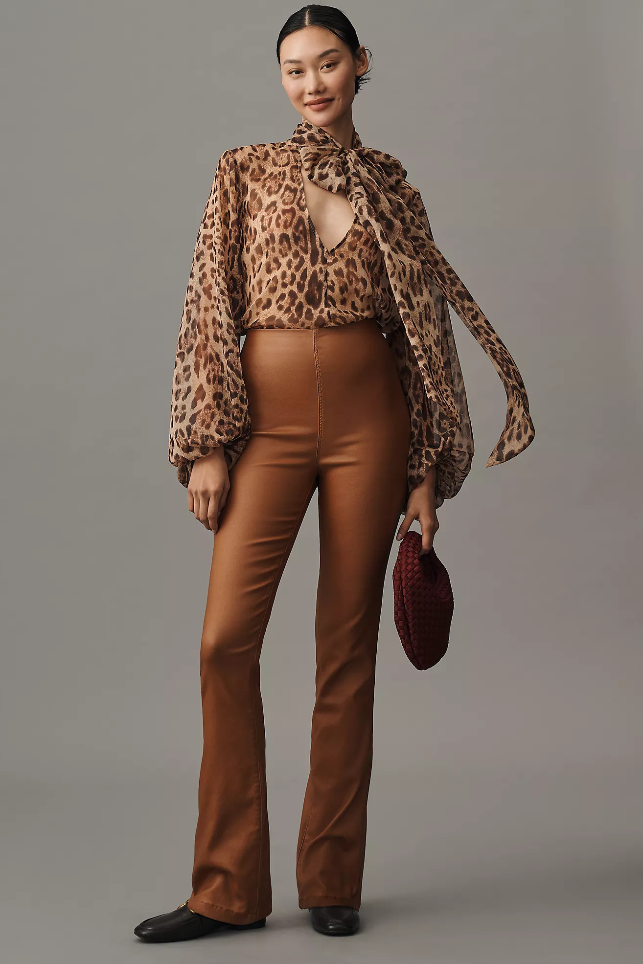 Retrofete Xena Faux-Leather Coated Slim Pants | Anthropologie (US)