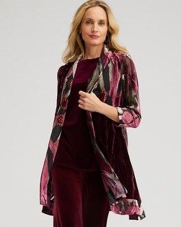 Petite Travelers Collection Velvet Burnout Kimono | Chico's