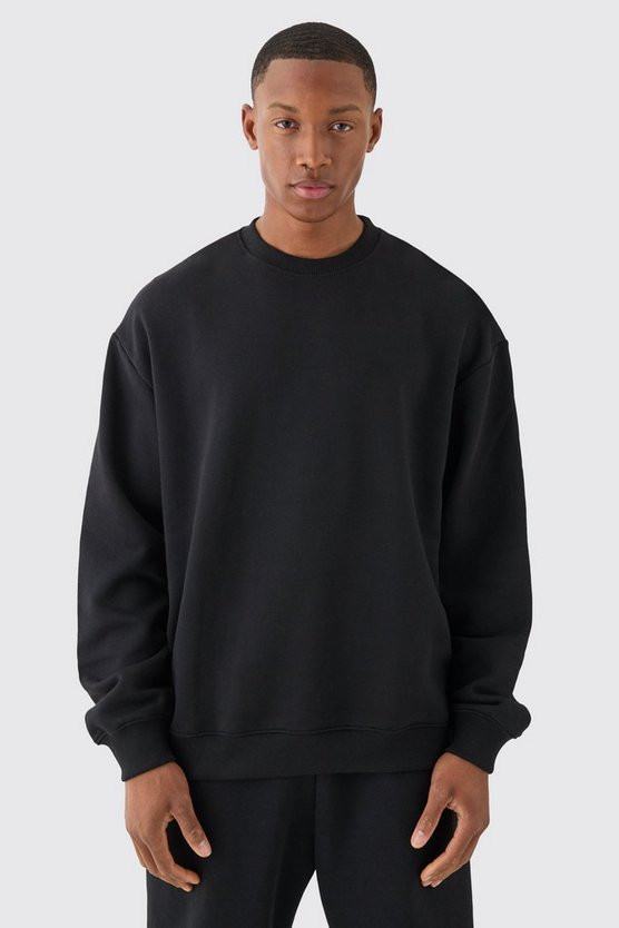 Basic Oversized Crew Neck Sweatshirt | boohooMAN (DE, IE & UK)