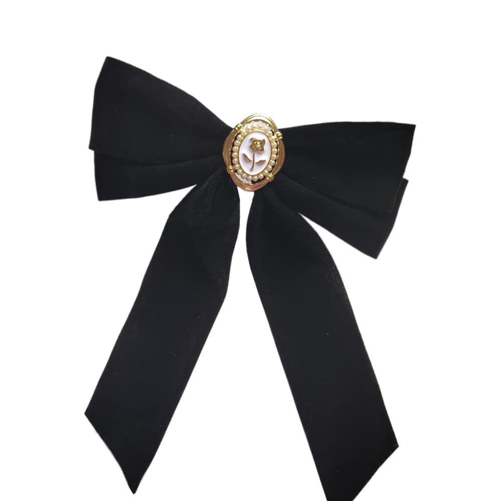 Black Velvet Hair Bow for Women, Spring Bows Hair Clips Large Ribbon Bowknot Hairclip French Barr... | Amazon (US)
