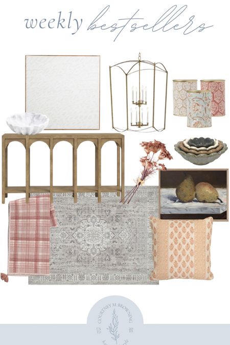 Weekly best sellers! Your favorites from the week including an arched console table, washable rug, brass lantern, scalloped bowls, scalloped marble bowl and more home decor finds 

#LTKhome
