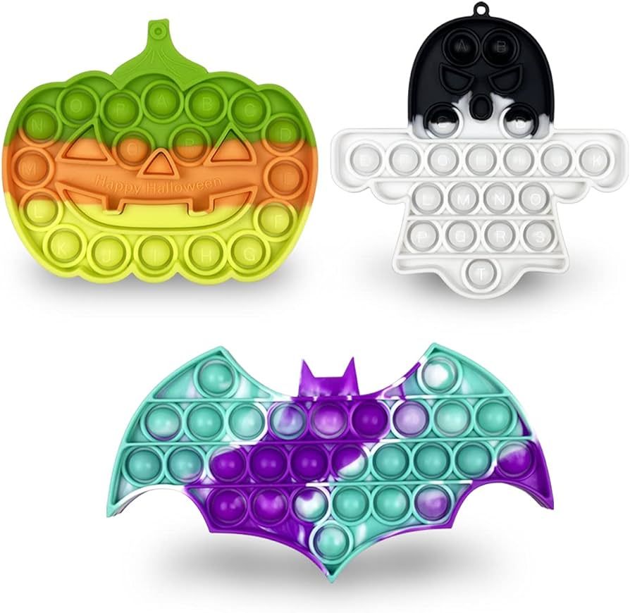 Jofan 3 Pack Halloween Fidget Sensory Pop Toys Packs for Kids Girls Boys Halloween Party Favors Hall | Amazon (US)