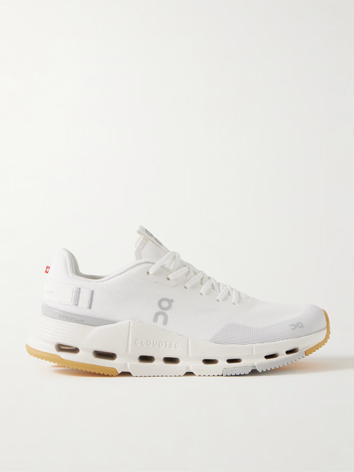 ON - Cloudnova Form 2 Felt And Rubber-trimmed Mesh Sneakers - White | NET-A-PORTER (UK & EU)