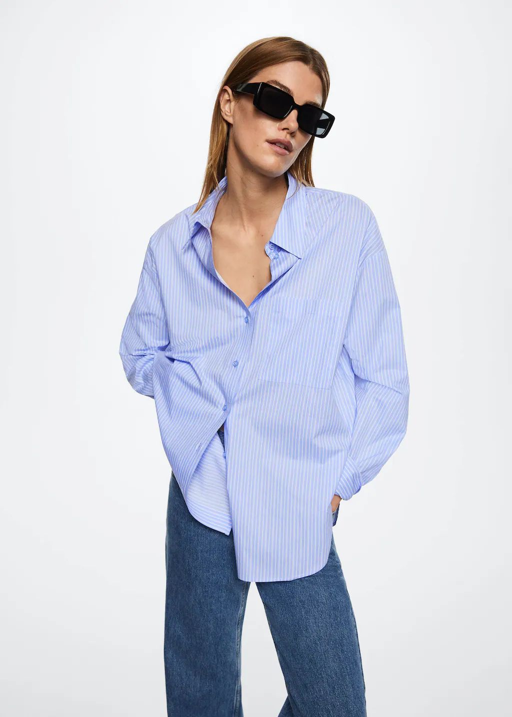 Oversize cotton shirt | MANGO (US)