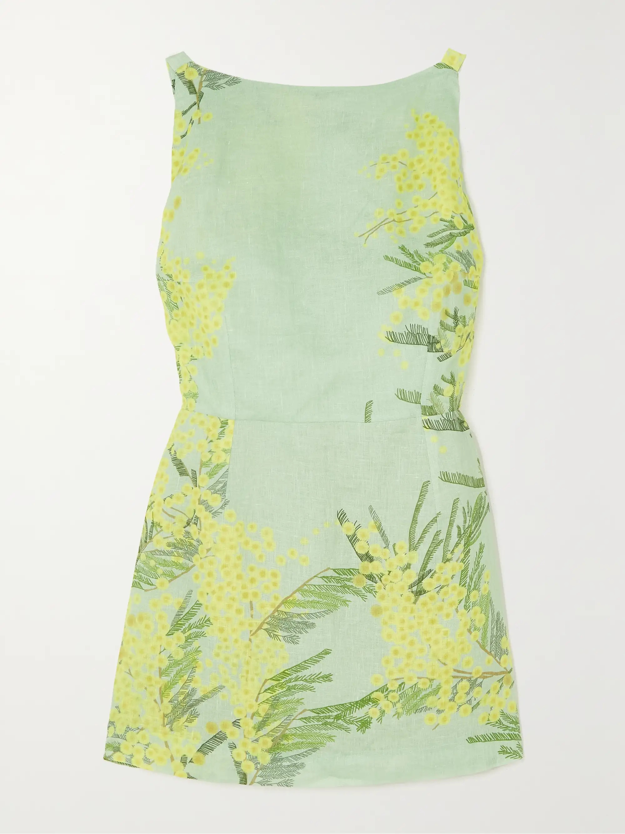 Kimberly open-back floral-print linen mini dress | NET-A-PORTER (US)