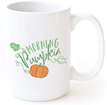 The Cotton & Canvas Co. Morning Pumpkin Porcelain Ceramic Autumn, Thanksgiving and Fall Coffee Mu... | Amazon (US)