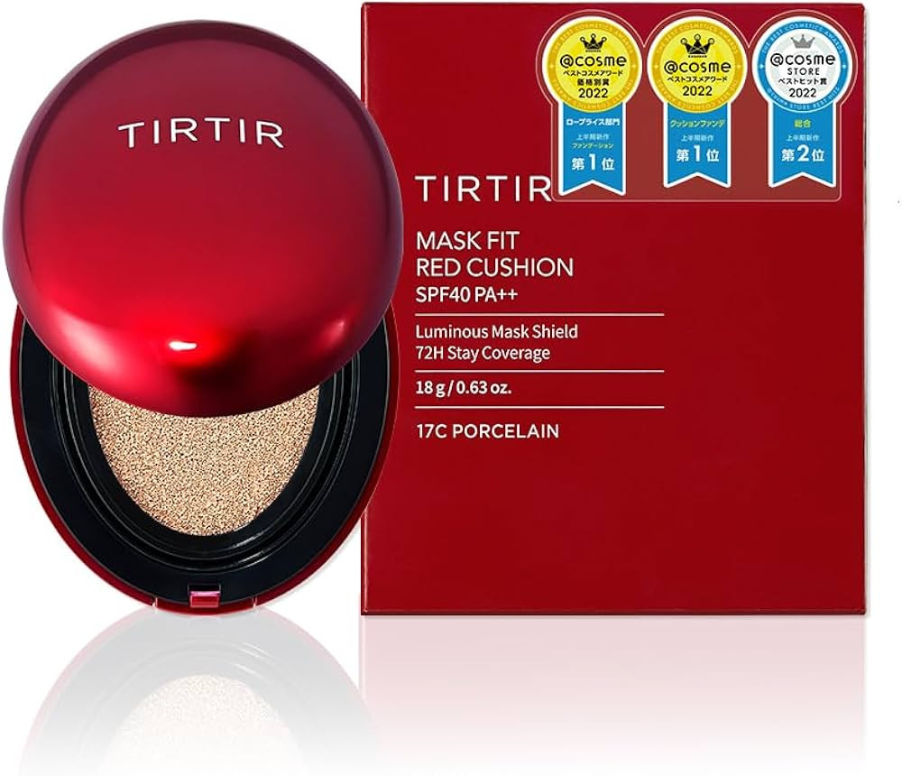 TIRTIR Mask Fit Red Cushion Foundation | Japan's No.1 Choice for Glass skin, Long-Lasting, Lightw... | Amazon (US)