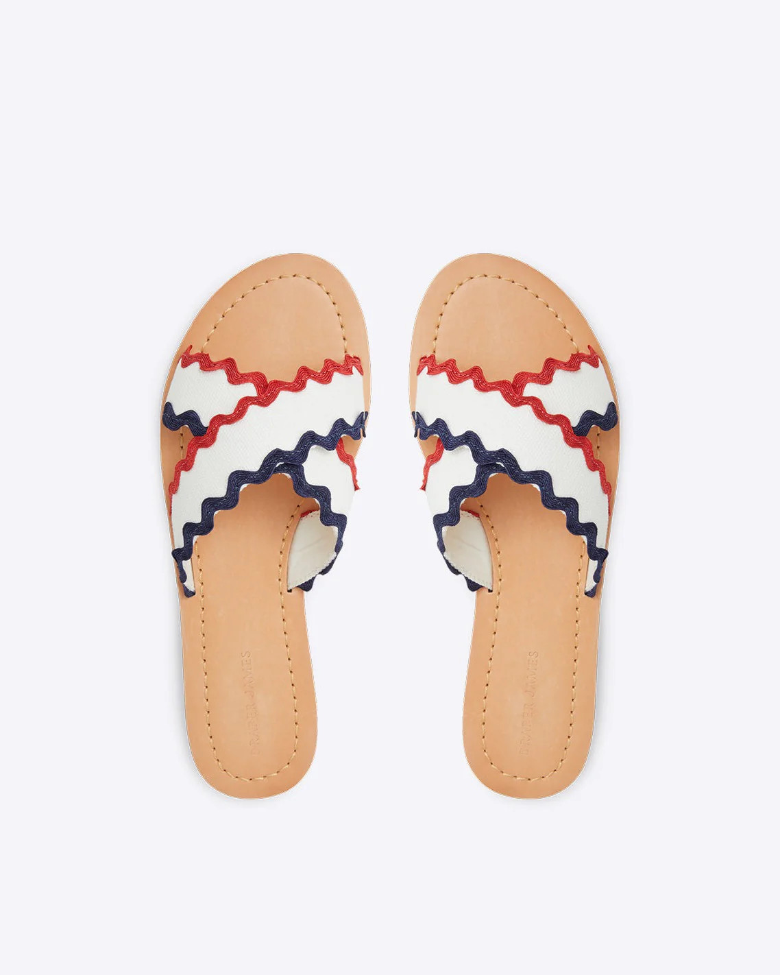 Piper Flat Sandals in Red, White, and Blue | Draper James (US)