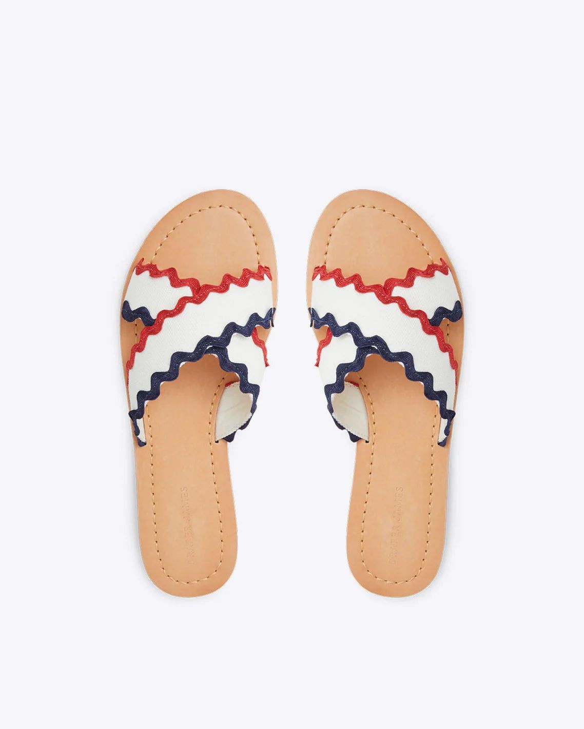 Piper Flat Sandals in Red, White, and Blue | Draper James (US)