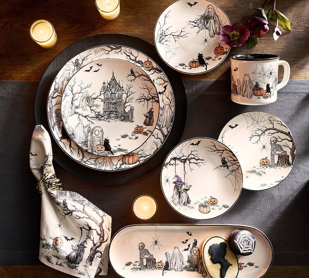 Midnight Manor Stoneware Dinnerware Collection | Pottery Barn (US)