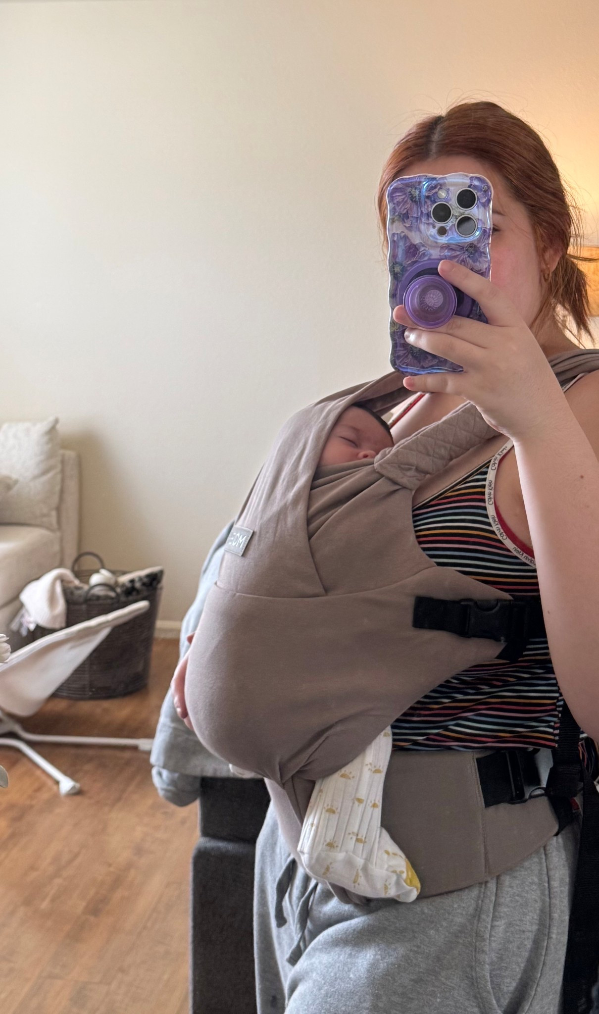 Baby wearing saving the day when I am solo parenting! 🫶🏻 She’s happy contact napping and I can actually move around or at least eat in peace. 🤣 

#LTKBaby #LTKFindsUnder50 #LTKU