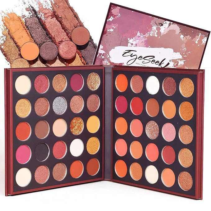 EYESEEK Foldable 50 Fall Color Eyeshadow Palette, Neutral Brown Eye Makeup Palettes Sets, Nautral... | Amazon (US)