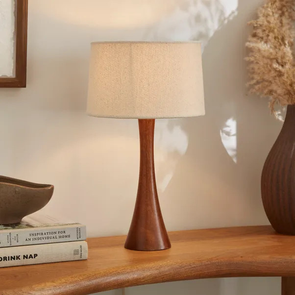 Nala Mango Wood Table Lamp | Dunelm (migrated)