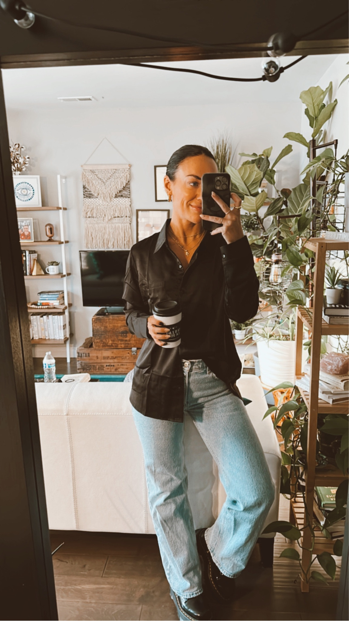Obsessed with this black long sleeve silk shirt from Amazon! I was looking at similar ones at Aritzia but for $28 couldn’t beat the look, feel, and quality of this one! I got a small and it fits perfectly  

#LTKstyletip #LTKfindsunder50