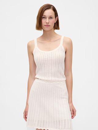 100% Cotton Pointelle Tank Top | Gap (US)