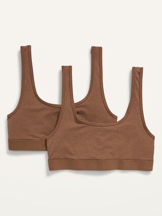 Supima&#xAE; Cotton-Blend Bralette Top 2-Pack for Women | Old Navy (US)