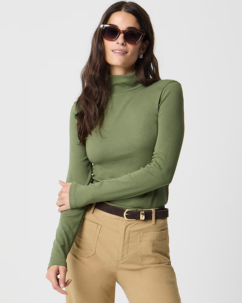 Long-sleeve everyday mockneck tee | J.Crew Factory