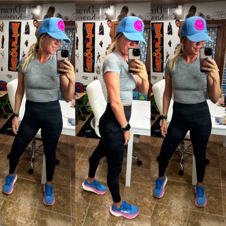 Re-sharing some of my favorites! My favorite combo… @lululemon @happystackshop this swiftly tech crop top is sooo good! This is my very first pair of align leggings that I bought 3 years ago! That’s how amazing they are! They still feel and look the same! Paired with my @happystackshop hat and @hoka shoes! #outfit #ootd #comfy #fitness #lululemon #happystackshop #truckerhat #outfit #outfitoftheday #

#LTKOver40 #LTKFitness #LTKActive