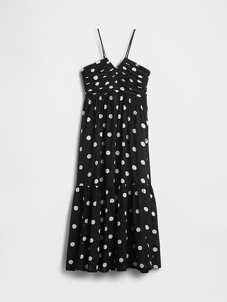 Shirred Bodice Halter Maxi Dress | Gap (US)