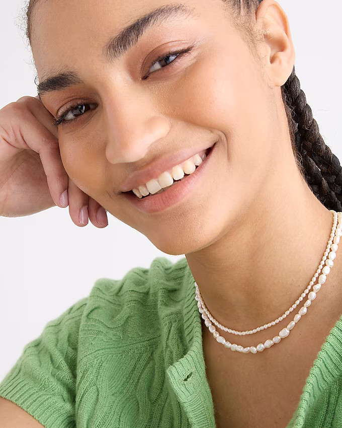 Double-strand freshwater pearl necklace | J. Crew US
