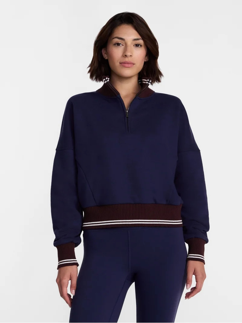 Avia Women's Quarter Zip Fleece Pullover, Sizes XS-XXXL | Walmart (US)