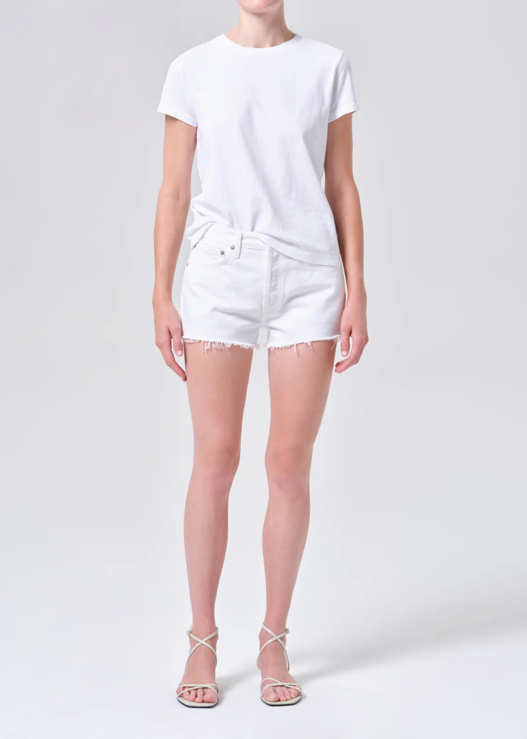 Parker Vintage Cut Off Short in Marshmallow | AGOLDE
