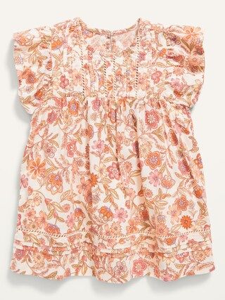 Floral-Print Pintucked Swing Dress for Baby | Old Navy (US)