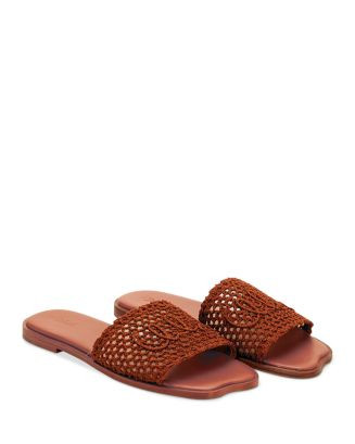 Women's Flower Raffia Slide Sandals | Bloomingdale's (US)