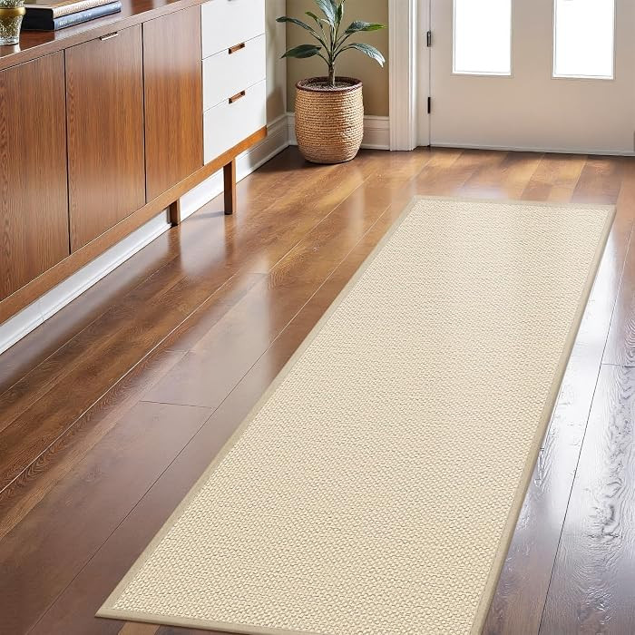 Long Door Mat 24"x59", Non Slip Washable Hallway Doormats, Khaki | Amazon (US)