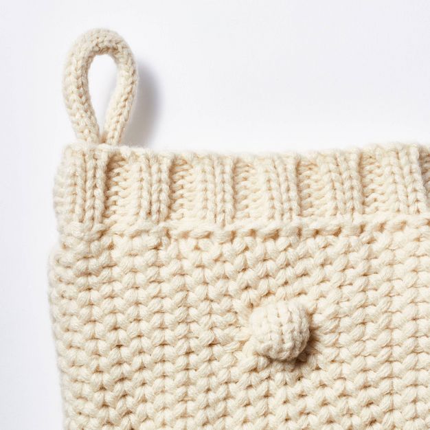 Bobble Knit Holiday Stocking Cream - Threshold™ designed with Studio McGee | Target