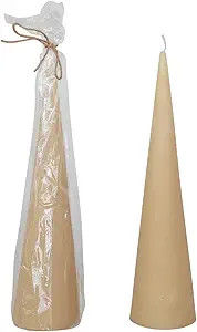 Creative Co-Op Unscented Tree Shaped Candle, Eggnog Beige | Amazon (US)