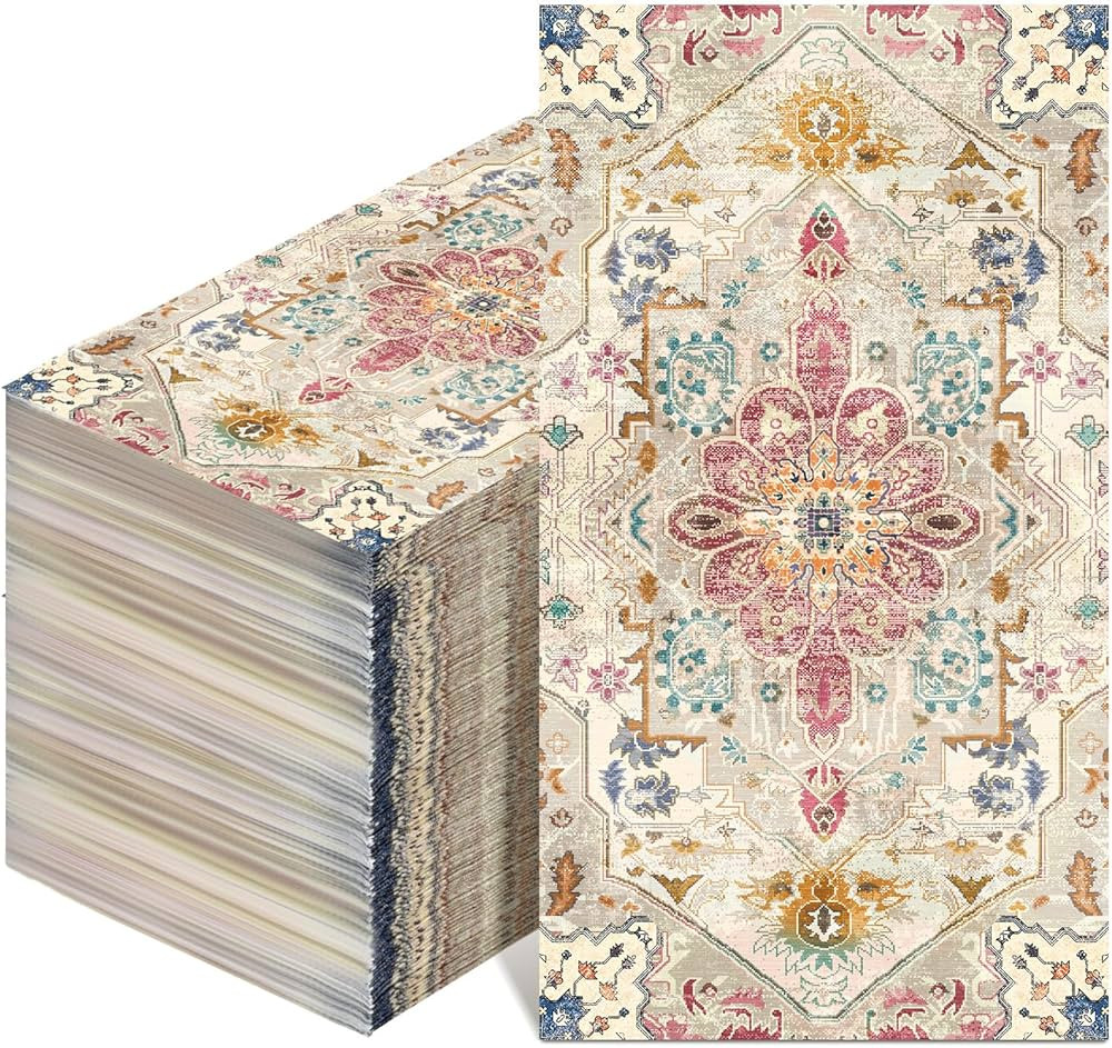Yeaqee 100 Pcs Vintage Boho Napkins Paper Guest Towels 2 Ply Decoupage Napkins Disposable Decorat... | Amazon (US)