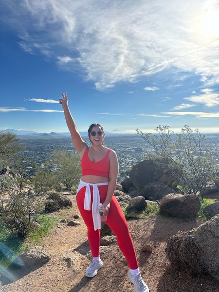 Midsize activewear set from lululemon ❤️ my hiking outfit in Scottsdale! 

Midsize fashion - matching set - workout clothes - activewear favorites - red activewear

#LTKmidsize #LTKfitness #LTKstyletip