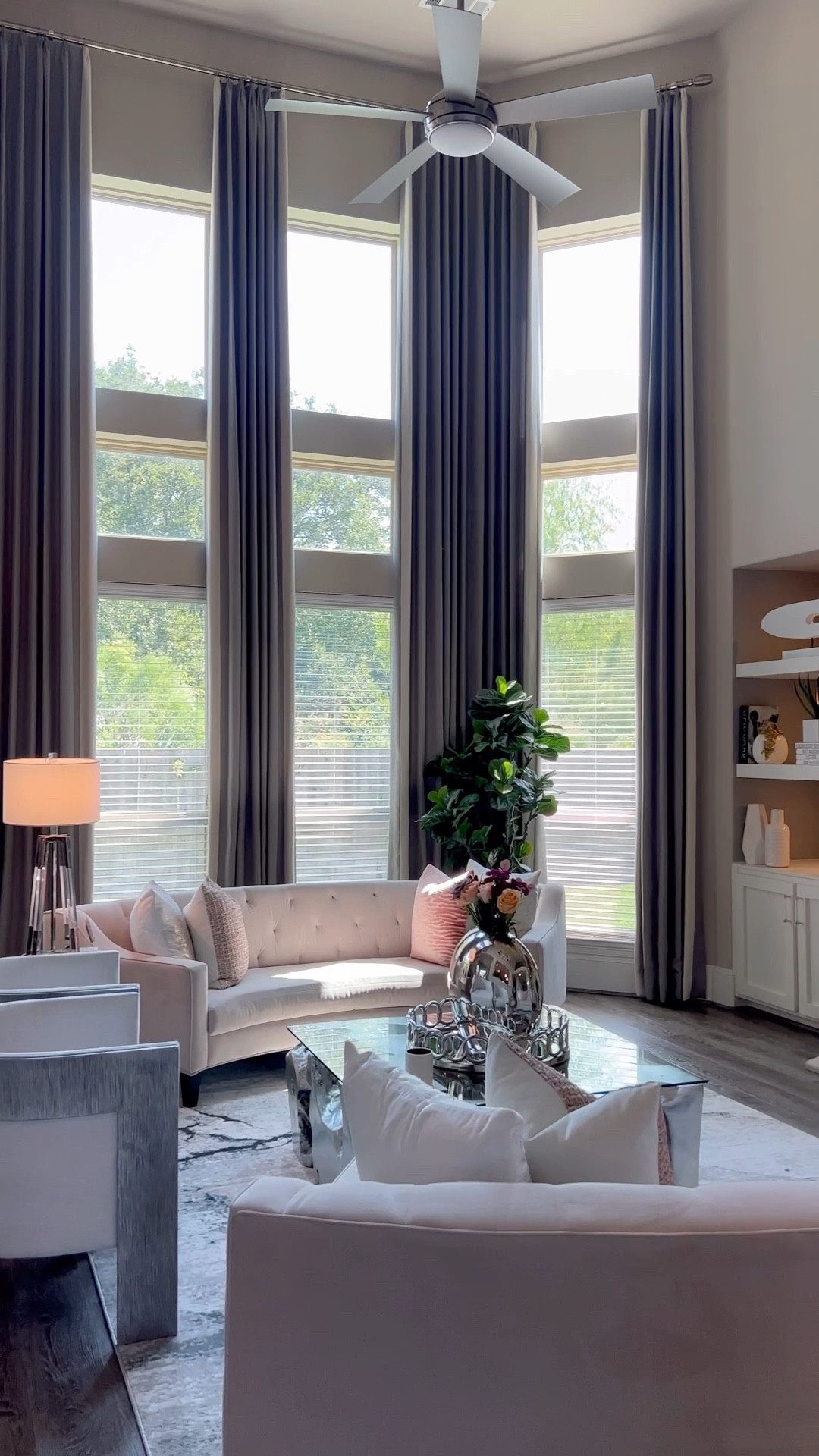 Living Room Fall Refresh is completed! Shop my furniture ON SALE. The curved sofas are super comfy and easy to clean! I have them in Bella Pearl. #homedecor #falldecor #coffeetable #couches #sofas 

#LTKHoliday #LTKGiftGuide #LTKhome