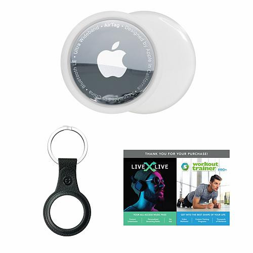 Apple AirTag with Software Suite and TPU Keychain Case - Black | HSN