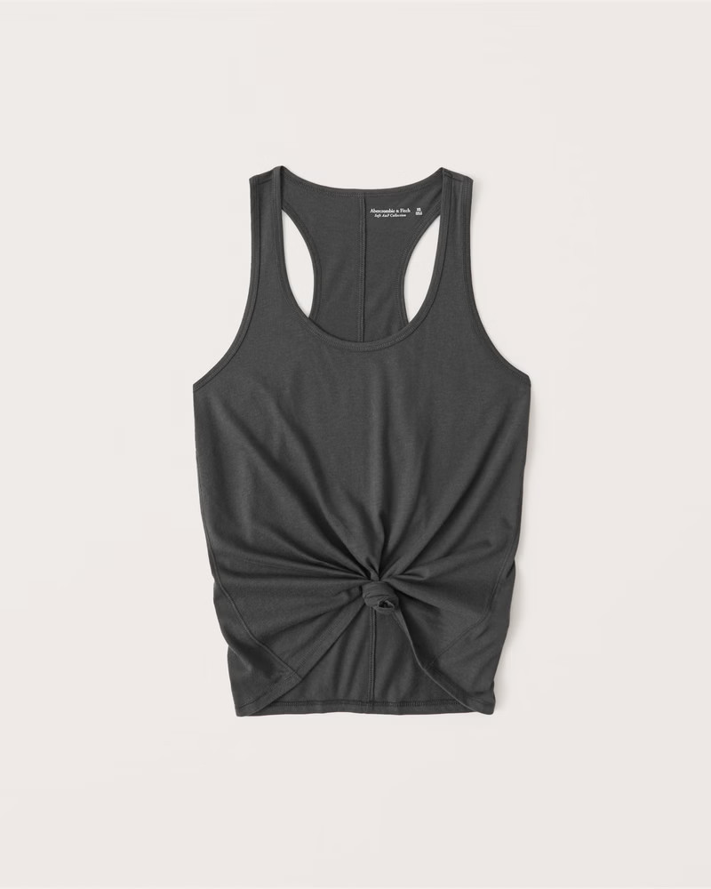 Knotted Racerback Scoopneck Tank | Abercrombie & Fitch (US)